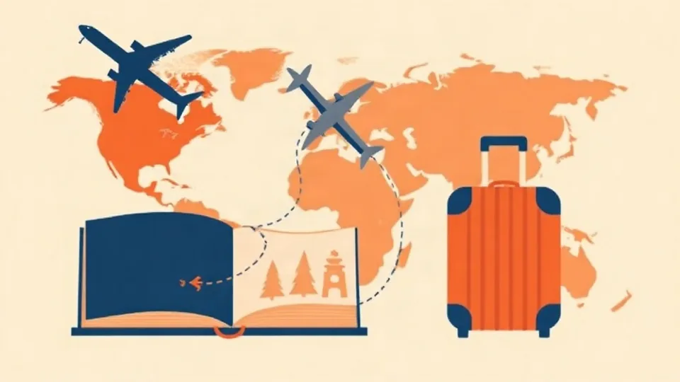 Korea arrival and travel document illustration