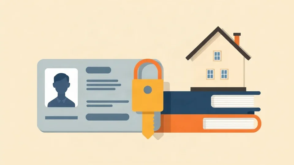 Korea residence and ID document illustration