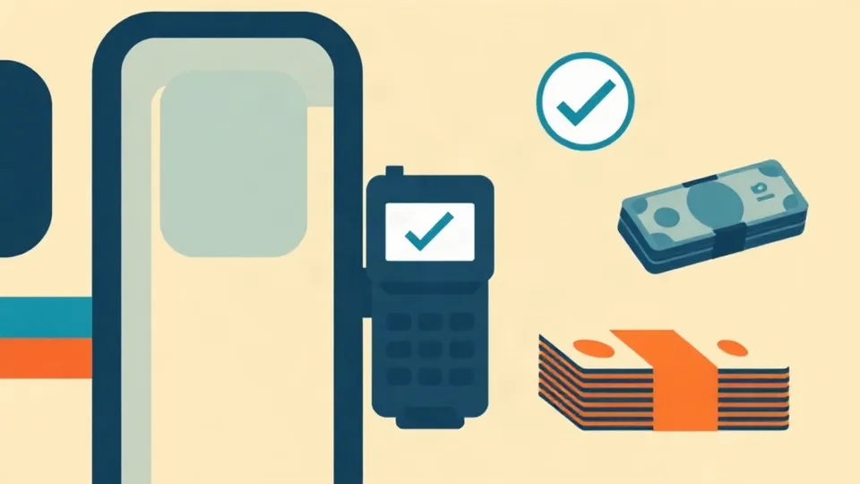 Korea public transit and payment illustration